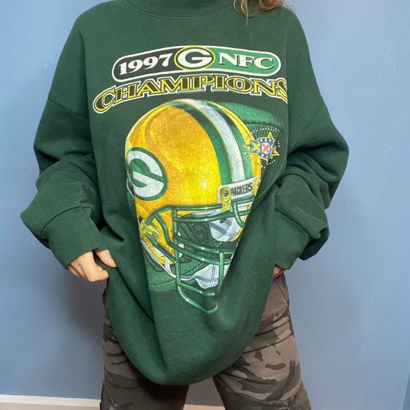 Vintage Other - VINTAGE 90s GREEN BAY PACKERS FOOTBALL GRAPHIC CREWNECK SWEATSHIRT